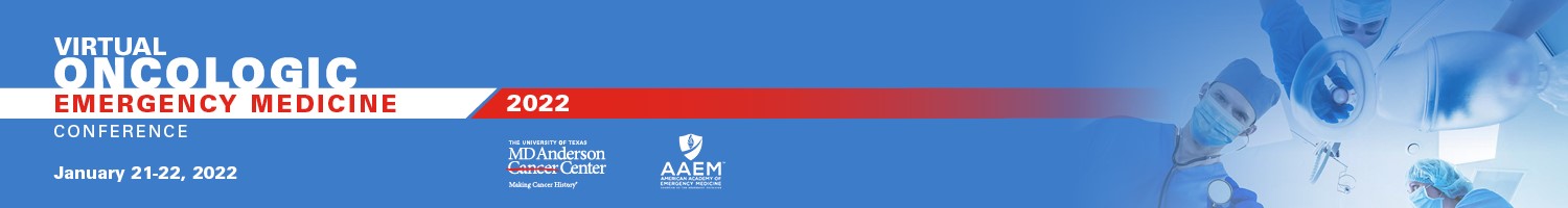 2022 Oncologic Emergency Medicine Conference Banner
